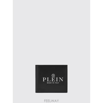 필립플레인 지갑 2단 로고 프린트