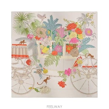 HERMES 에르메스 La Nature en Voyage 여성 스카프 90 H004368S 05