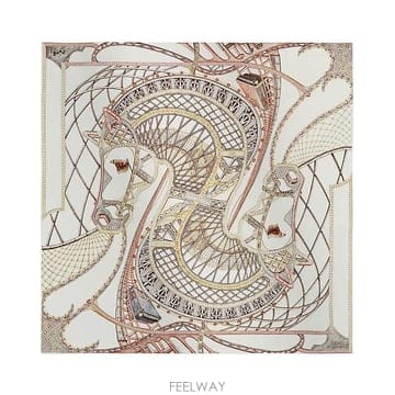 HERMES 에르메스 Chevaux dHephaistos 여성 스카프 90 H004365S 05