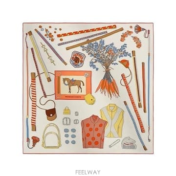HERMES 에르메스 Promenade Coquette 스카프 70 H984364S 04