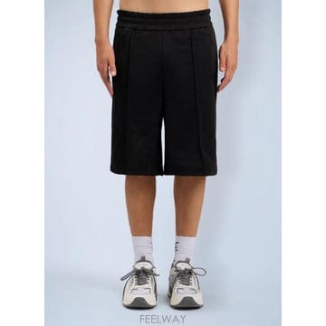 26 FW 팜앤젤스 남성 Back Curved Logo Track Shorts PMCL00AS26FAB001