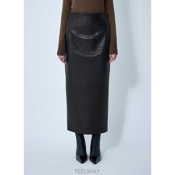 26 FW 카이트 여성 Loxley 가죽 스커트  kha0261009blk