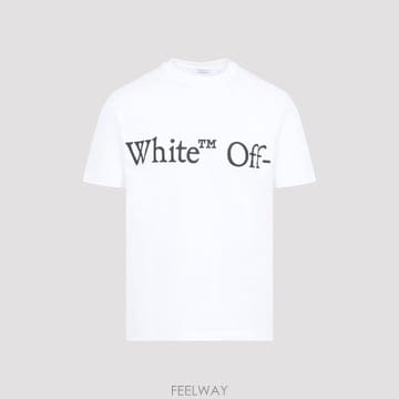 26FW Off 화이트 Off 화이트 Bookish 스카프 레귤러 S S 티셔츠 44MAA16MF26J00G