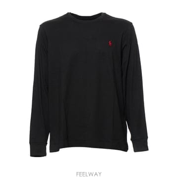26FW 폴로 랄프 로렌 블랙 코튼 t 셔츠 710671468001 TP576261047