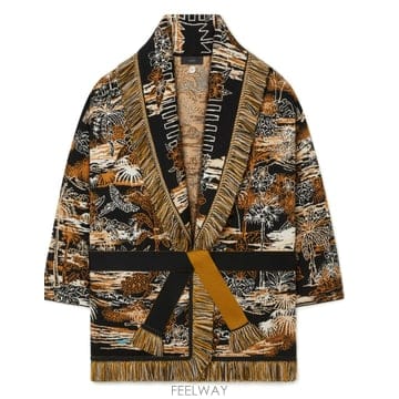 ALANUI 로스트 IN PARADISE 가디건 블랙 브라운 LWHB064R26KNI0211060 TP577