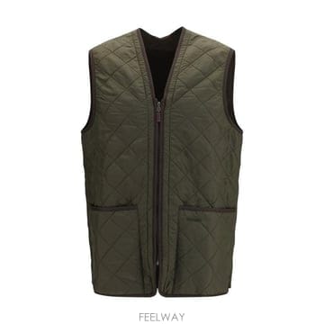 26FW 바버 폴라퀼트 지퍼인 라이너 MLI0002 OL91 GREEN
