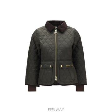 26FW 바버 비드넬 피티드 퀼티드 재킷 LQU1765 SG71 GREEN