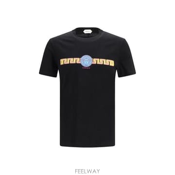 26FW 베르사체 반팔 티셔츠 10264521A19311 1B000 BLACK