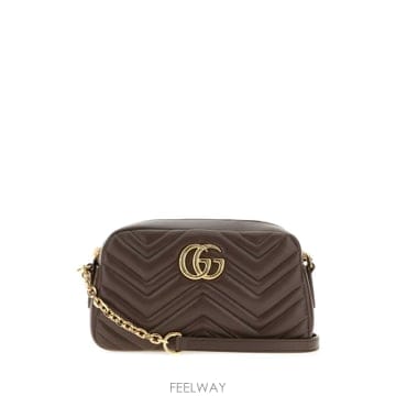 26FW 구찌 스몰 GG Marmont camera 백 in taupe nappa 레더 855273AAGVX