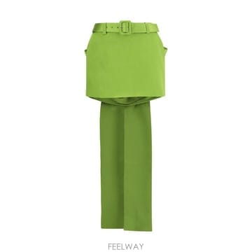 26FW 셀프 포트레이트 스커트 AW26008SKG GREEN
