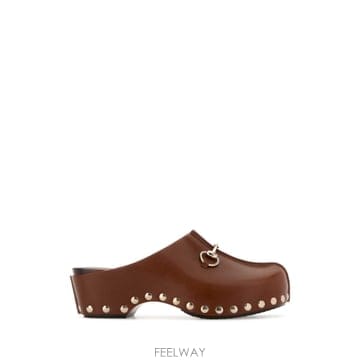 26SS 구찌 레더 clogs with buckle 854409AAF9G2546 TP574538463