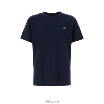 26FW 비비안 웨스트우드 미드나이트 블루 코튼 t 셔츠 3G010013J00BLK410 TP57708797
