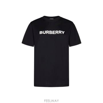 26SS Burberry 블랙 코튼 t 셔츠 8080324A1189 TP575475811