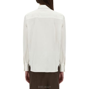 26SS 브루넬로 쿠치넬리 Camicia classica 브루넬로 쿠치넬리 in popeline con mo