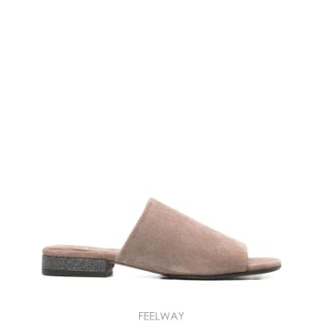 26SS 브루넬로 쿠치넬리 Monile Suede 샌들 MZSFC3170C8849 TP570471732