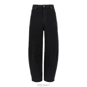 25FW Self portrait 블랙 Barrel 레그 Jeans PF25827PB TP572126498