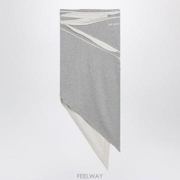 25FW 디아티코 Asymmetric grey melange 코튼 스커트 251WCS00277JJF003A1