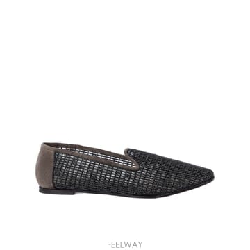 Brunello Cucinelli 26SS ���ڷ� ��ġ�ڸ� Suede flats with Precious Net Embroidery MZSF26SS ���ڷ� ��ġ�ڸ� Suede flats with Precious Net E