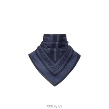 Fendi BANDANA IN SETA E LANA CON MOTIVO FF FXS384AWU0F0ZNZ T