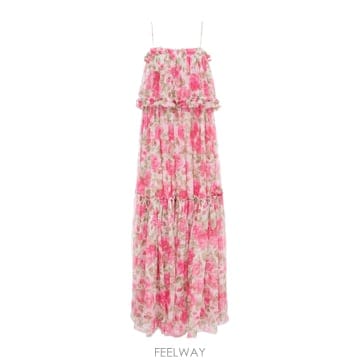 26FW chloe 롱 실크 MUSLIN 드레스 WITH THIN STRAPS CH26UR12427891Y 