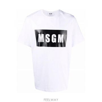 엠에스지엠 MSGM 로고 프린트 티셔츠 화이트