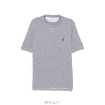 26FW 브루넬로 쿠치넬리 반팔 티셔츠 M0B131328G CX065 GREY