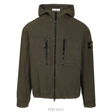 26FW 스톤아일랜드 Organic 코튼 ripstop 후드 오버셔츠 L2S151200011S0211V007