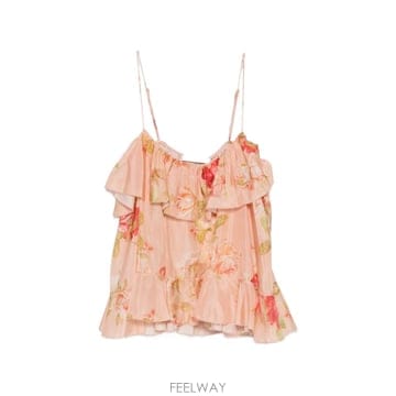 26FW 짐머만 ROSELIGHT FRILL CAMI 탑 9094TSS264PROF TP576028351
