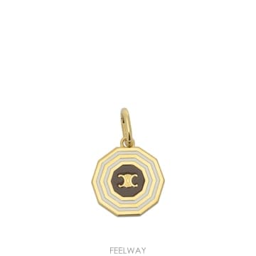 CELINE 26SS Celine Golden octagonal pendant with decoration B103A6A26SS Celine Golden octagonal pendant with decoration B