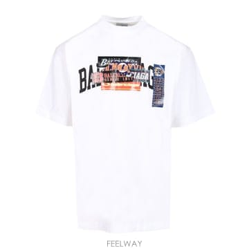 Balenciaga 26FW Balenciaga Bumper Stickers �̵�� �� ��ư T ���� in ȭ��Ʈ 764235T26FW Balenciaga Bumper Stickers �̵�� �� ��ư T ���� 