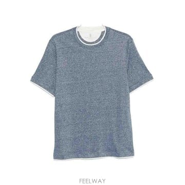 Brunello Cucinelli ���ڷ� ��ġ�ڸ� T ���� With Faux Layering MW8357427CTJ27 TP571443738���ڷ� ��ġ�ڸ� T ���� With Faux Layering MW8357427C