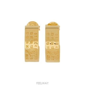 26FW MM6 메종마르지엘라 미니멀 로고 이어링 SM7VG0056 P9375950 GOLD