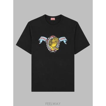 26FW 겐조 반팔 티셔츠 FG65TS2984SG 99J BLACK