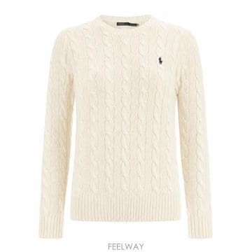 26FW 폴로 랄프로렌 폴로 자수 케이블 니트 스웨터 211971865 001AUTHENTICCREAM IV