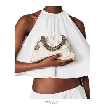 Stella McCartney 26SS ���ڶ� ��īƮ�� Embellished satin �̴� Falabella �ڵ�� 7B0144WP06926SS ���ڶ� ��īƮ�� Embellished satin �̴� Falabella 
