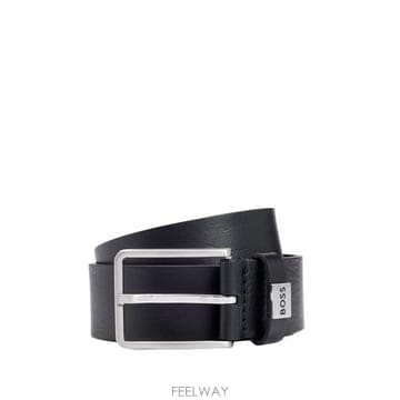 26SS 휴고보스 가죽 벨트 50529898 001 BLACK