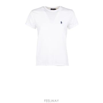 26SS 폴로 랄프로렌 클래식 핏 포니 로고 자수 티셔츠 211 B14605 032 WHITE