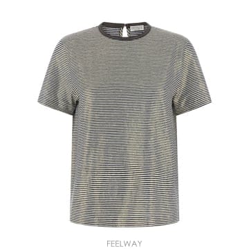 Brunello Cucinelli 26SS ���ڷ� ��ġ�ڸ� T ���� MQ977DU500C2097 TP57259409026SS ���ڷ� ��ġ�ڸ� T ���� MQ977DU500C2097 TP572594