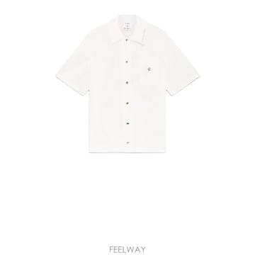 26SS 카사블랑카 반팔 셔츠 M SS26 KW 1338 03 WHITE