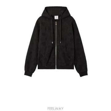 26FW 카사블랑카 후드 티셔츠 MPF26JTP512 02 APPLIQUE MONOGRAM