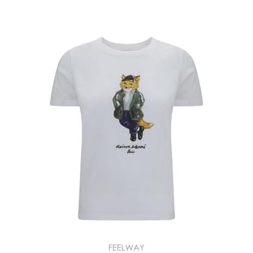 26FW 메종키츠네 반팔 티셔츠 MRWJT11 KJ7026P100 WHITE
