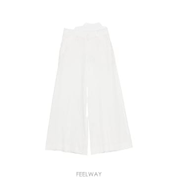 26FW 셀린느 스트레이트 팬츠 RP0S3539W 01OW WHITE