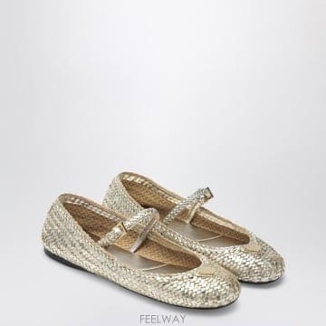PRADA 26SS ����� ����� woven ���� ballet flats 1F368O005034F0846 TP5788026SS ����� ����� woven ���� ballet flats 1F368O00503