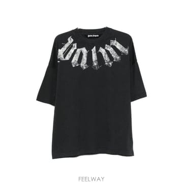 26FW 팜앤젤스 반팔 티셔츠 PAMAA003JR001 1003 BLACK