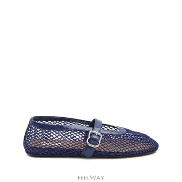 26FW 알라이아 피쉬넷 발레 플랫 AA3A029TK007 527 NAVY