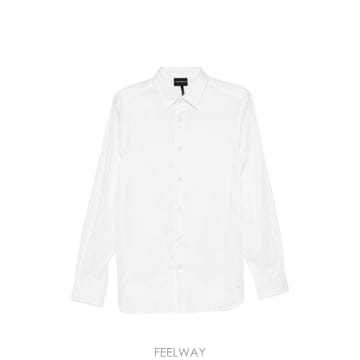 26FW 엠포리오 아르마니 긴팔 셔츠 EM005123 AF23800U0002 WHITE