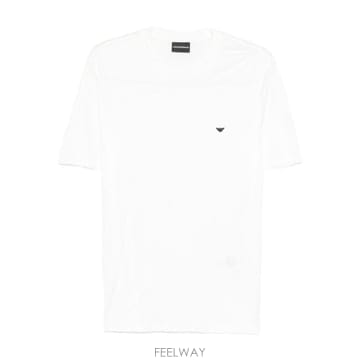 26FW 엠포리오 아르마니 반팔 티셔츠 EM004592 AF13747U0003 WHITE