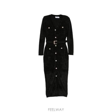 26FW 셀프 포트레이트 롱 원피스 AW26 099M B BLACK