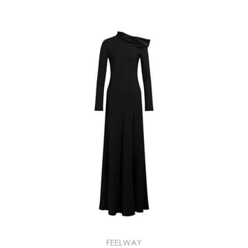 26FW 알베르타 페레티 롱 원피스 0423 66278555 BLACK