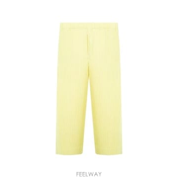 26SS 옴므 플리세 이세이 미야케 스트레이트 팬츠 HP66JF054 53 YELLOW